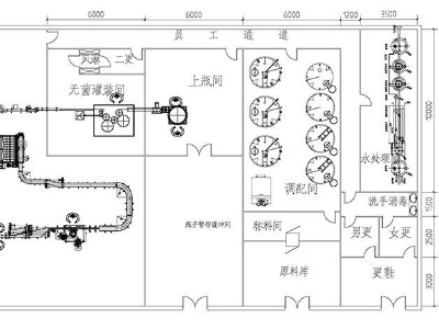 飲料生產(chǎn)車間地面平面圖
